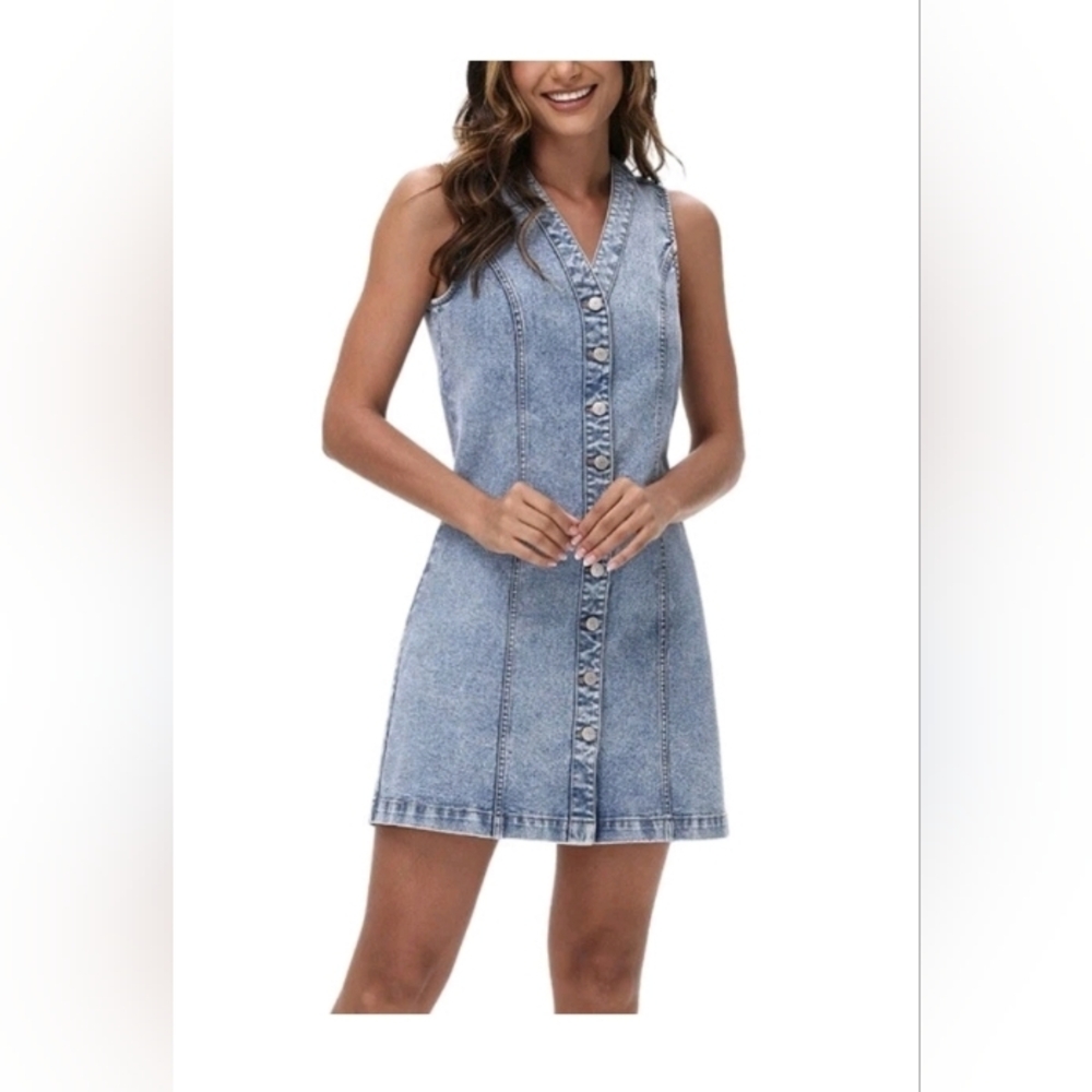 Frye Blue Denim Mini Dress